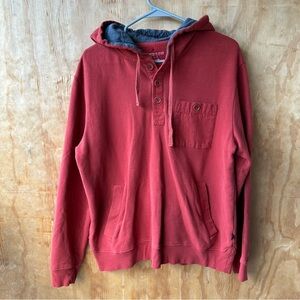 United By Blue  Red Organic Cotton Pullover hooded Sweatshirt